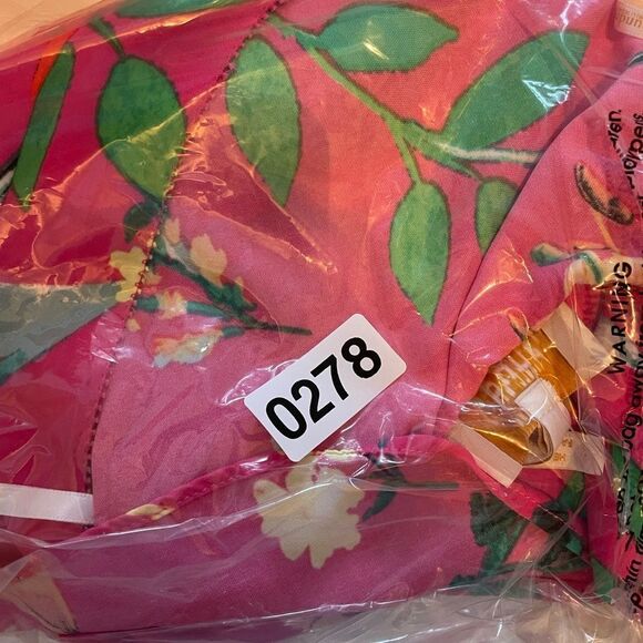 Laundry by Shelli Segal Pink Floral Bell Sleeve Blouse Women Large Ruffle Waist - Picture 10 of 10